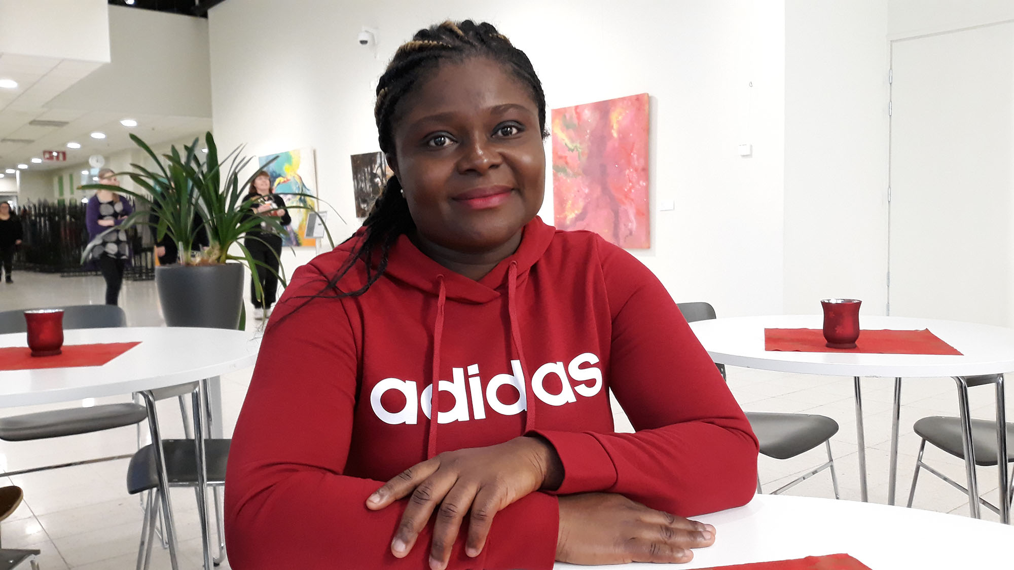Yvonne Ewane on the Pori campus.