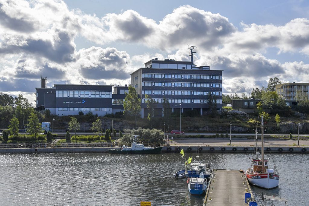 SAMK-kampus Rauma Merimäki veden takana