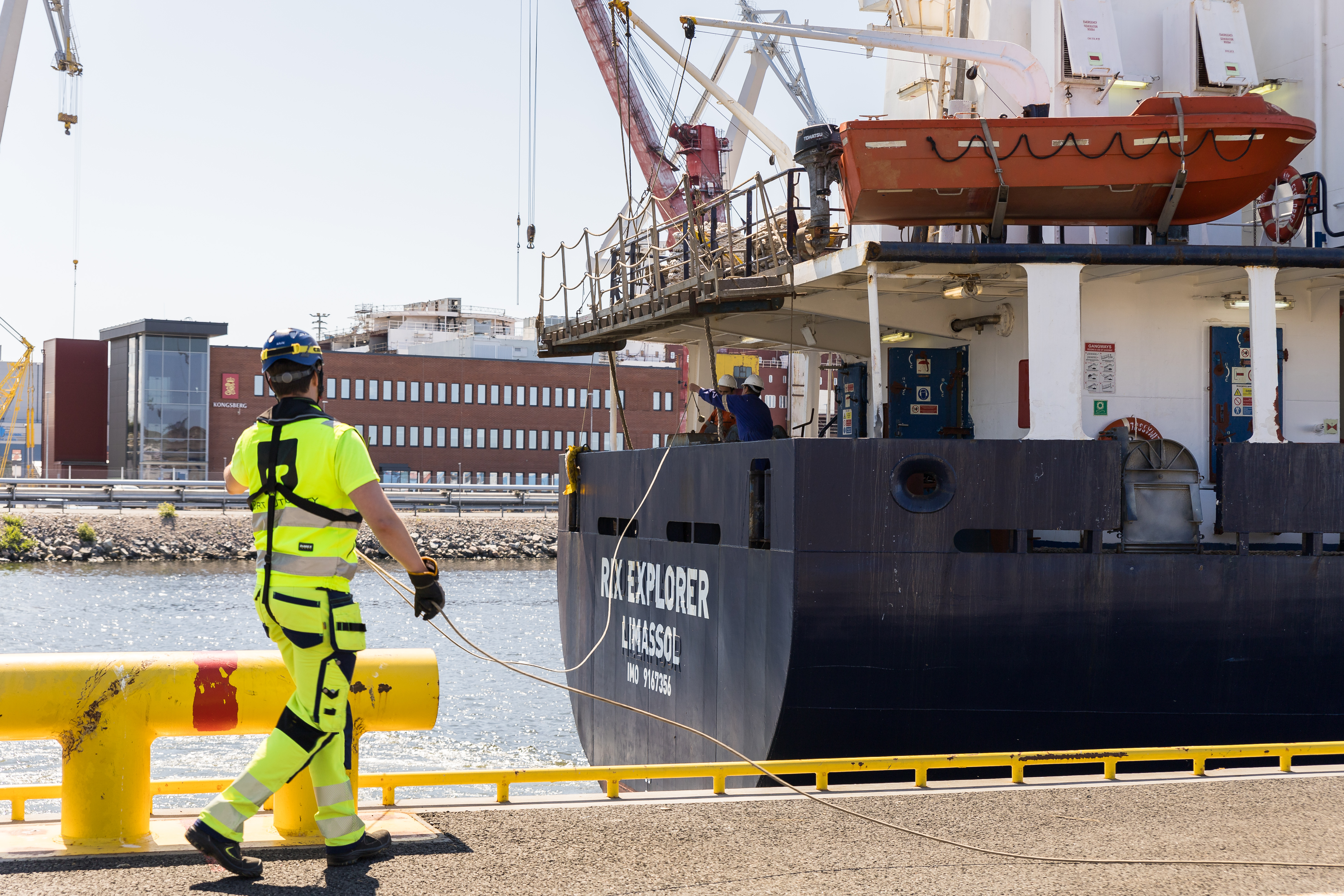 Man in harbor.