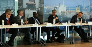 : Dr. Ahvenjärvi addressing the partner universities´ Presidents´ Forum organized in connection with IAMU Annual General Meeting where he was substituting for the Managing Director –President of SAMK. Barcelona, October 2018.
