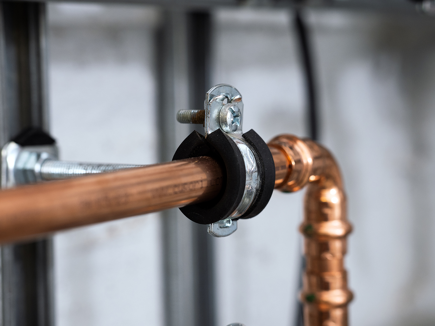 Illustration picture of a copper pipe.