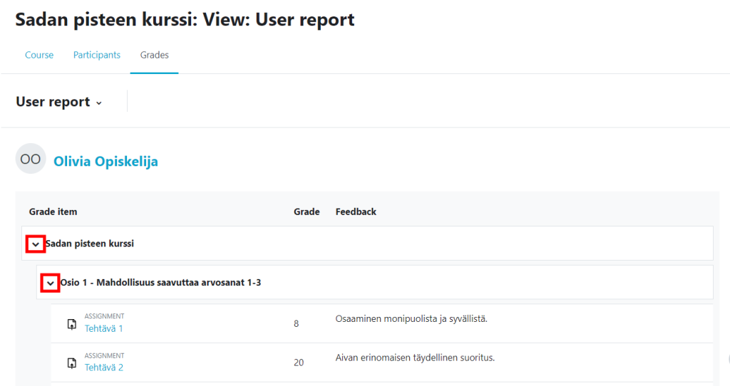 Moodle evaluation.