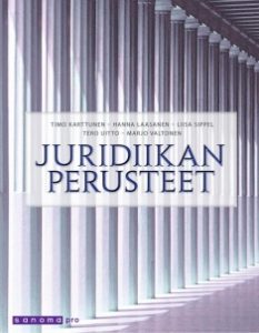 Kirja Juridiikan perusteet.