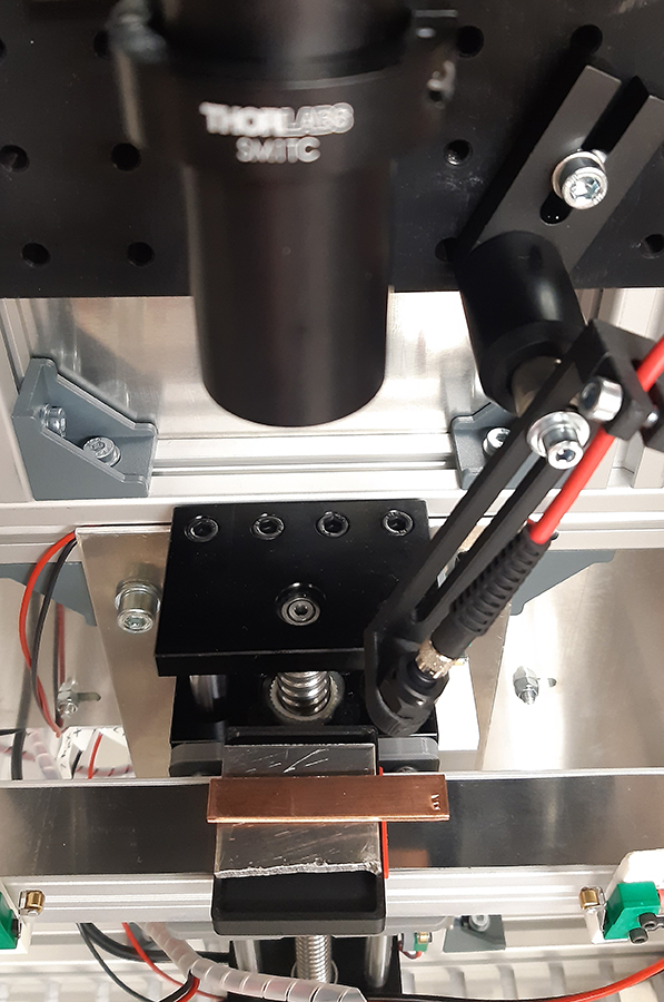 Close-up of a laser.