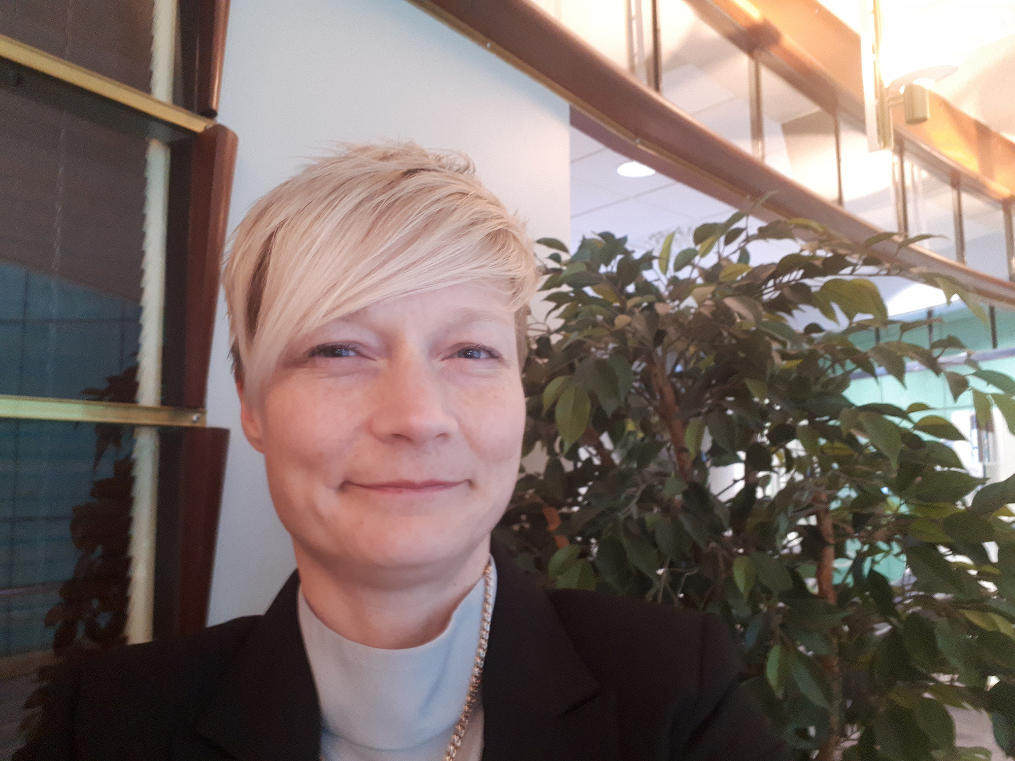 Finance Specialist Jaana Mustonen's personal picture.