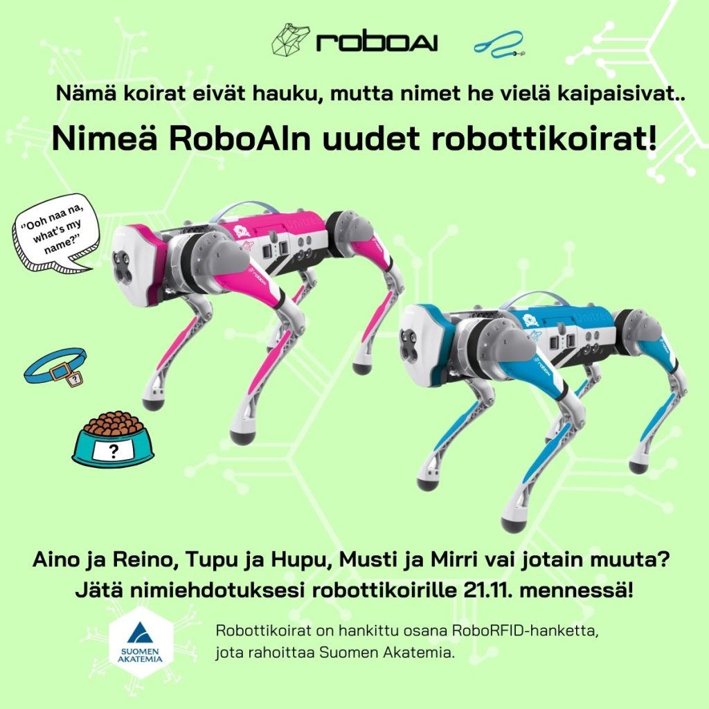 Robottikoirien mainos.