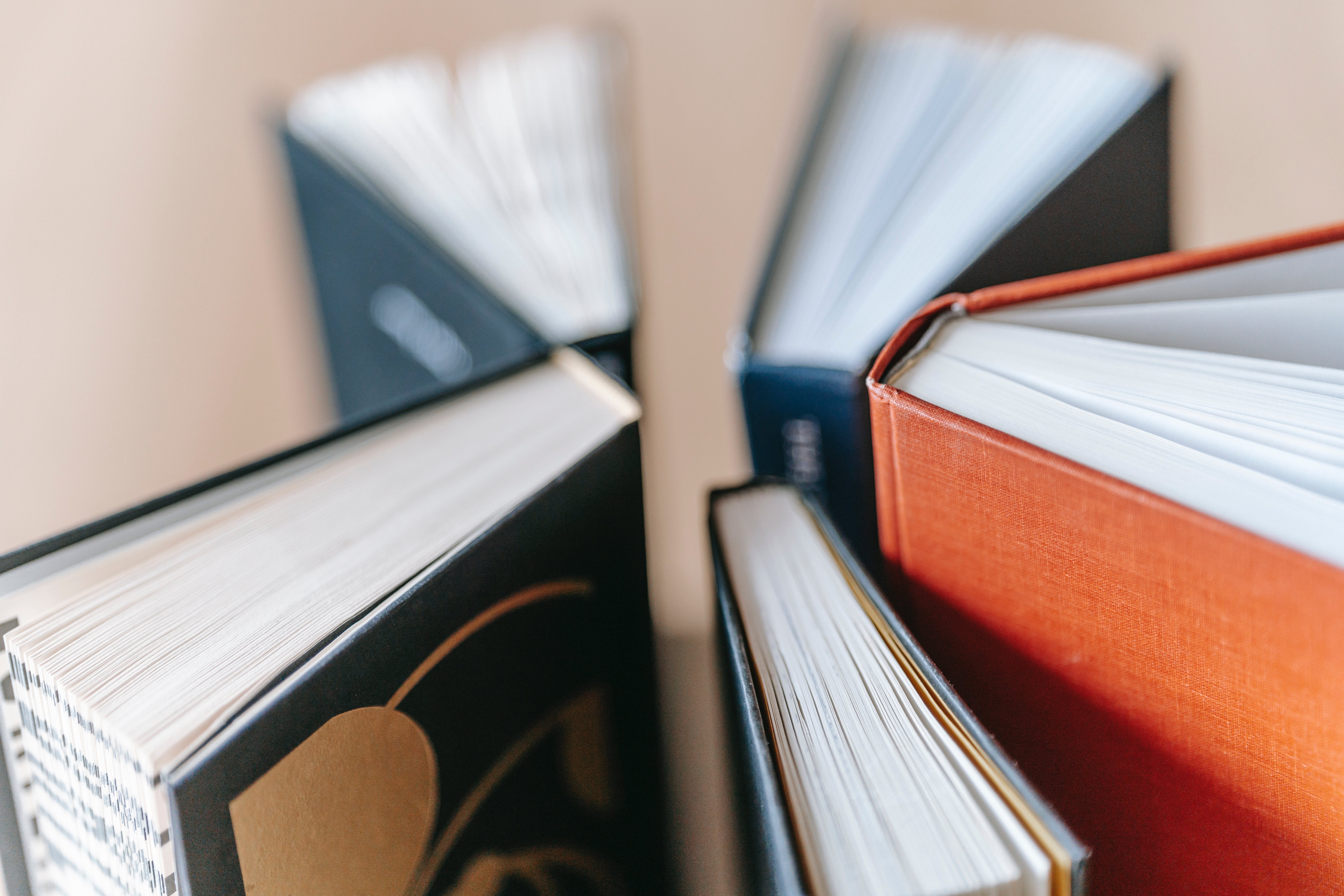 Five books in a ring.