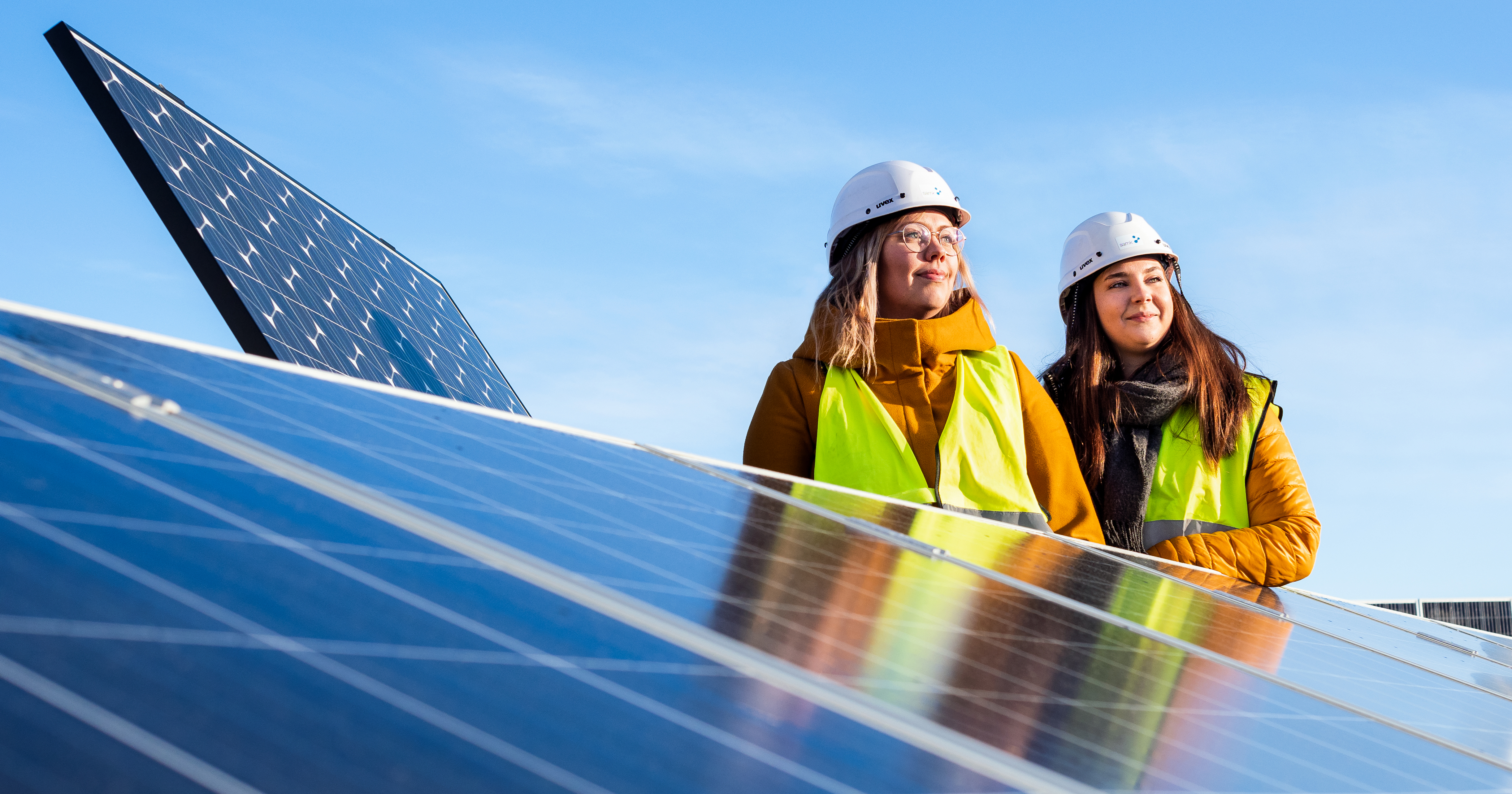 Engineers standing in the sun.