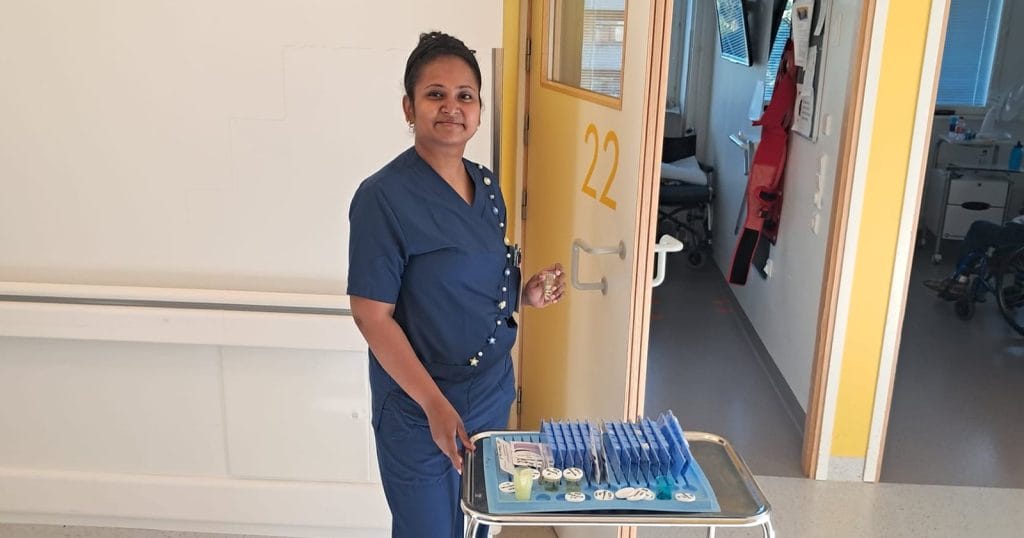 Ridma Senanayake pitää suomalaista hoitotyötä alana, jossa yhdistyvät vastuullisuus ja inhimillisyys.