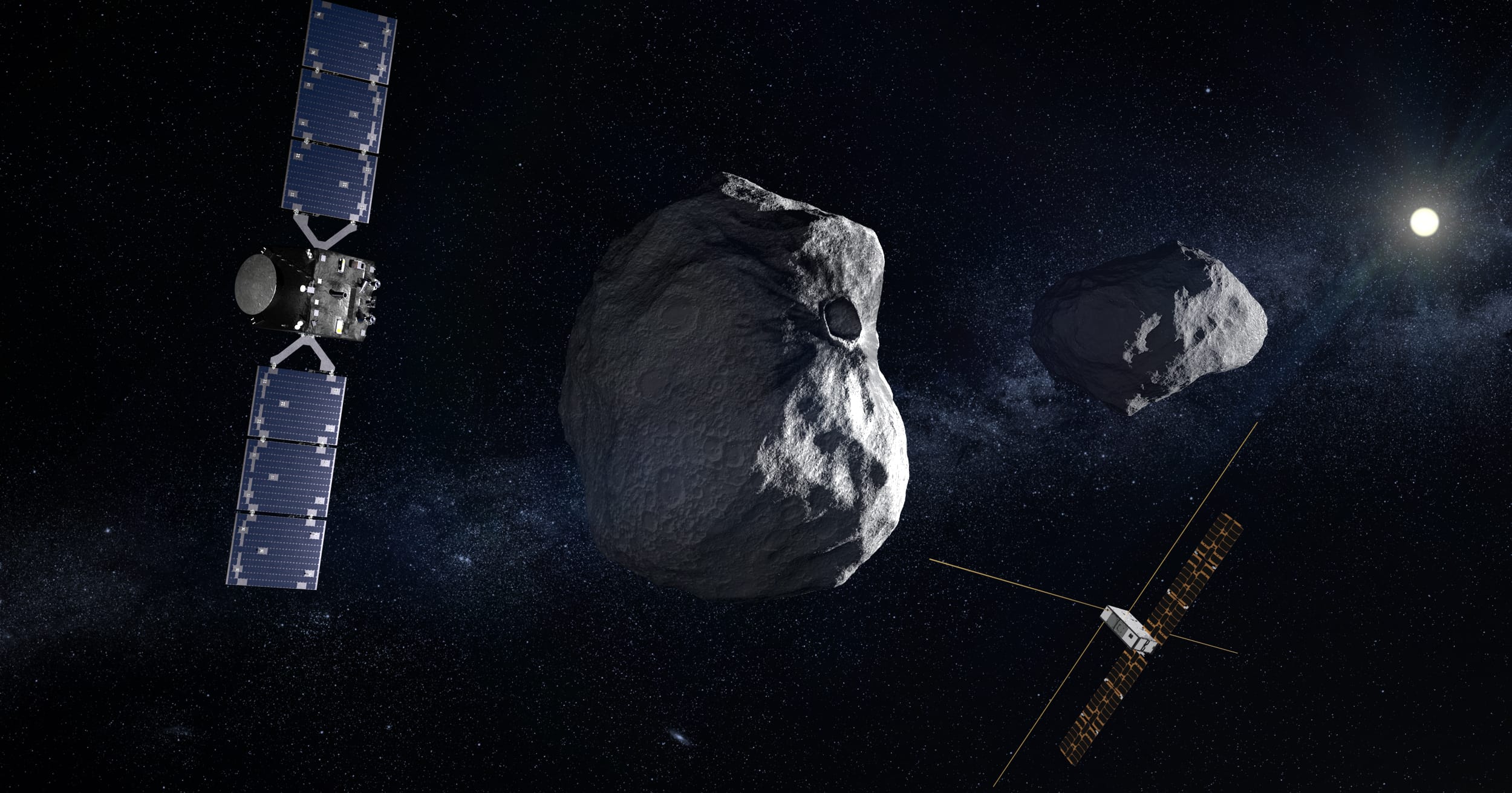 Hera satellite, sent with the CubeSat partner, to explore an asteroid.
