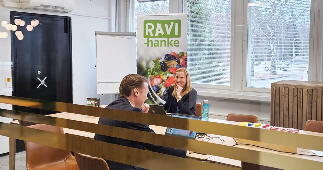 At Vatajankoski, employee well-being is considered important and is something the company wants to invest in. Pictured are Pekka Passi, CEO of Vatajankoski, and Susanna Kunvik, Project Manager of the RAVI study.