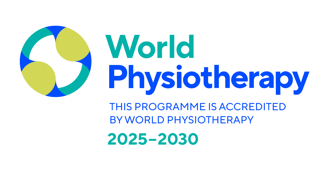 The World Physiotherapy full accreditation mark.